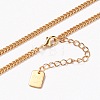 Brass Curb Chain Necklaces NJEW-H206-04G-1