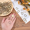 120Pcs 3 Colors Iron D Rings IFIN-CL0001-17-3