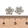 Brass Micro Pave Clear Cubic Zirconia Bead Caps CU-CBA6A75-28P-3