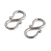 Non-Tarnish 304 Stainless Steel S-Hook Clasps STAS-L082-001P-02-2