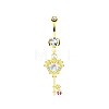 Brass Rhinestone Nipple Rings WG50E44-20-1