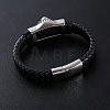 Punk Braided PU Leather Cord Bracelets EQ6903-3