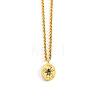 Golden Titanium Steel Pendant Necklace PW-WG7F300-02-1