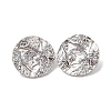 Non-Tarnish Hammered 304 Stainless Steel Studs Earring EJEW-Z049-06P-2