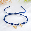 Brass & Imitation Pearl Charm Bracelets DP7998-4-1