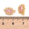 SHEGRACE Flower Brass Micro Pave Cubic Zirconia Spacer Bars XGRQ5K520-826G-3