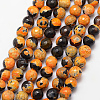 Natural Fire Crackle Agate Bead Strands G-K166-06F-8mm-10-1