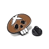 Halloween Black Zinc Alloy Skull Mushroom Enamel Pins JEWB-L018-03EB-03-3