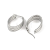 PVD Vacuum Plating 201 Stainless Steel Split Hoop Earrings for Women EJEW-F345-22P-2