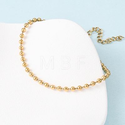 304 Stainless Steel Ball Chain Bracelets BJEW-C134-01C-G-1