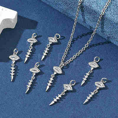SHEGRACE Brass Clear Cubic Zirconia Pendants XGRQ3K023-540P-1