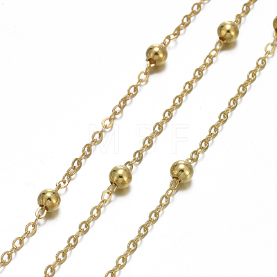 Brass Flat Oval Cable Chains CHC018Y-G-1