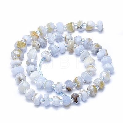 Natural Blue Lace Agate Beads Strands G-F715-032A-1
