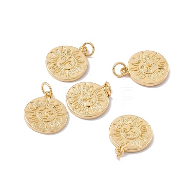 Rack Plating Brass Pendants KK-C247-02G-1