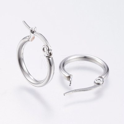 304 Stainless Steel Hoop Earrings EJEW-F105-12P-1