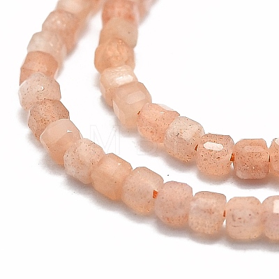 Natural Peach Moonstone Beads Strands G-E576-71-1