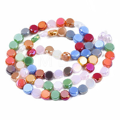 Electroplate Opaque Glass Beads Strands EGLA-S174-31-1