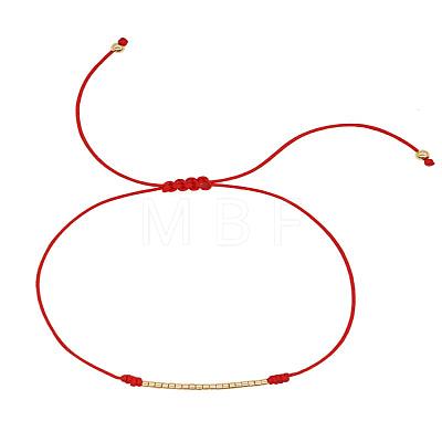 Handmade Glass Seed Beads Braided Bead Bracelets LE4581-1-1