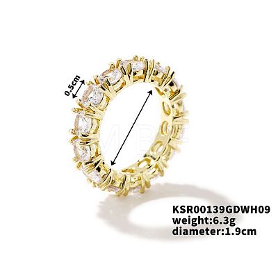 Fashionable European and American Style Brass Rhinestone Ring for Unisex YJ2734-7-1