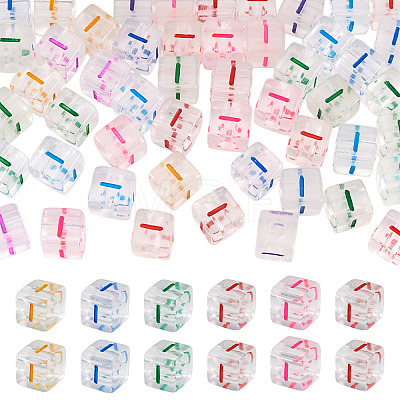 50Pcs Acrylic European Beads MACR-TADJ0001-13I-1