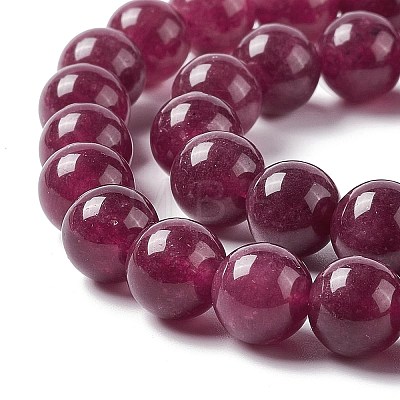 Natural Jade Imitation Garnet Beads Strands G-I334-02C-1