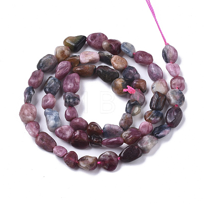 Natural Red Corundum/Ruby and Sapphire Beads Strands G-R465-48-1