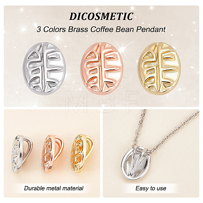 12Pcs 3 Colors Brass Pendants FIND-DC0001-53-1