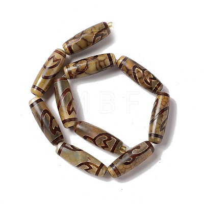 Tibetan Style dZi Beads Strands G-A024-01C-1