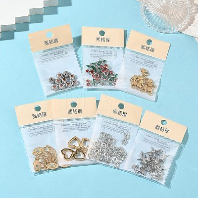 SHEGRACE Brass Micro Pave Clear Cubic Zirconia Charms XGRQ4N510-726G-1