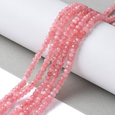 Dyed Natural Malaysia Jade Rondelle Beads Strands X-G-E316-2x4mm-66-1