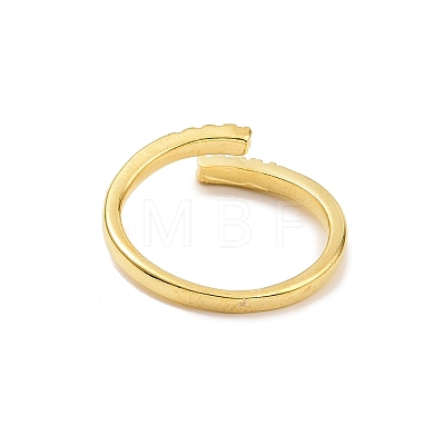 Clear Cubic Zirconia Cuff Ring RJEW-B028-12G-1