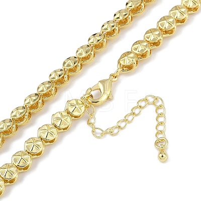 Rack Plating Brass Star Link Chain Necklaces for Women NJEW-K382-14A-G-1