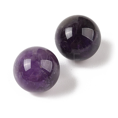 Natural Amethyst No Hole Sphere Beads G-K353-04D-03-1