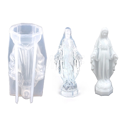 3D Religion Virgin Mary Display Decoration Silicone Molds DIY-A046-03-1