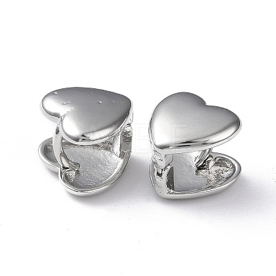 Rack Plating Brass Heart Hoop Earrings for Women EJEW-M215-04P-1