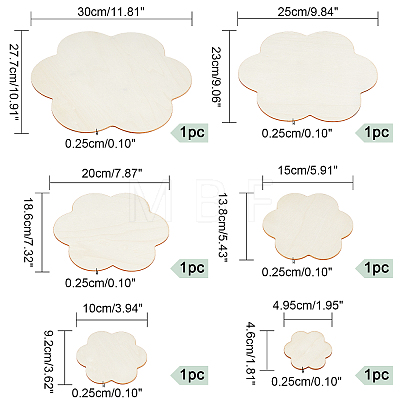 Wooden Blank Plates Set DIY-WH0016-66-1