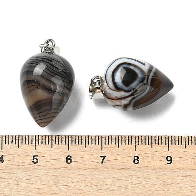 Natural Banded Agate Pendants GG-K002-13E-1
