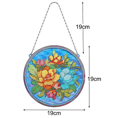 DIY Diamond Painting Hanging Pendants Decoration Kits PW-WG8D040-08-1