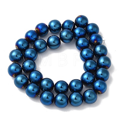 Electroplated Synthetic Magnetic Hematite Beads Strands G-I364-K01-1