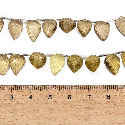 Natural Smoky Quartz Carved Beads Strands GG-CBA0C95-E07-1