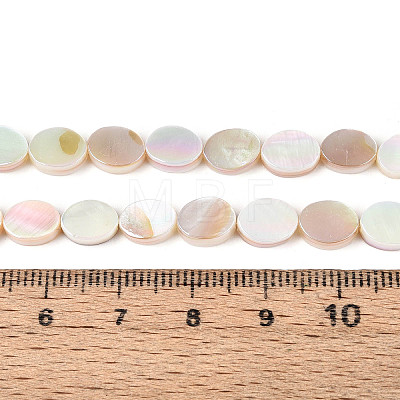 Electroplated Natural Freshwater Shell Beads Strands SHEL-N038-27-1