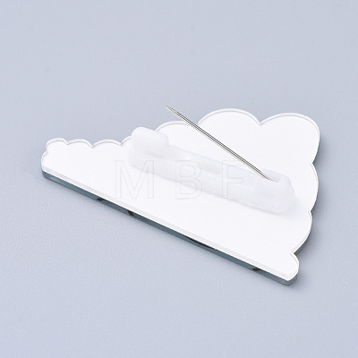 Acrylic Safety Brooches JEWB-D006-B04-1