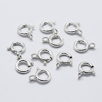 925 Sterling Silver Spring Ring Clasps STER-K167-076A-S-1