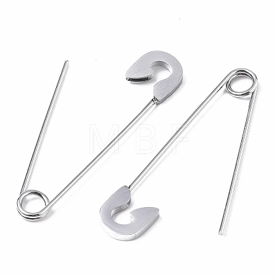 Tarnish Resistant 201 Stainless Steel Safety Pins Earrings X-STAS-S079-197P-1