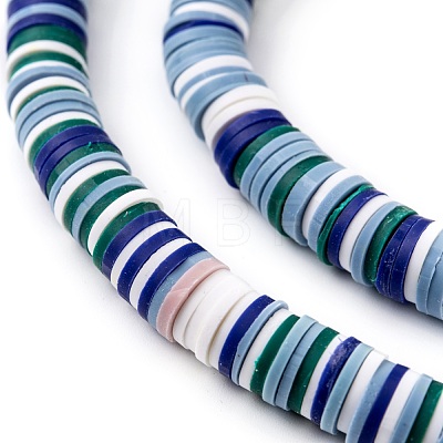 Handmade Polymer Clay Beads Strands CLAY-R089-8mm-T006-1