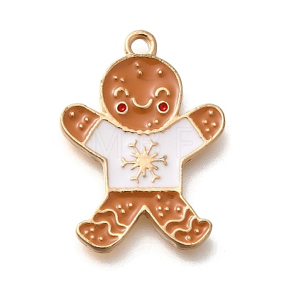 Christmas Theme Alloy Enamel Pendants ENAM-Q509-02KCG-13-1