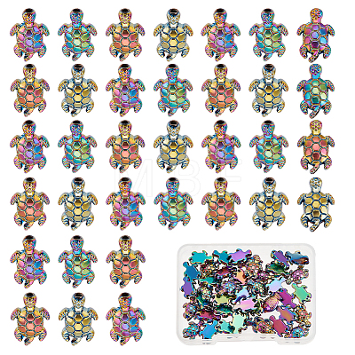 50Pcs Rack Plating Rainbow Color Alloy Beads FIND-SC0003-67-1