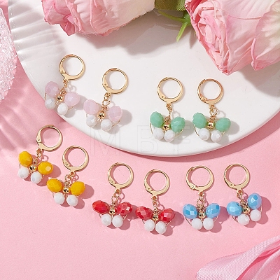 7 Pairs 7 Colors Alloy Dangle Leverback Earrings EJEW-JE05716-1