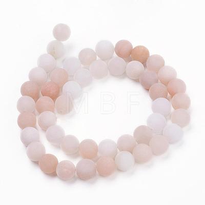 Natural Pink Aventurine Beads Strands G-F520-56-4mm-1