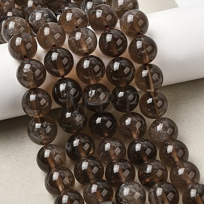 Natural Smoky Quartz Beads Strands G-B167-A09-12mm-1
